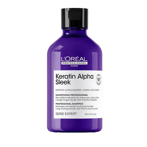 L'Oréal Professionnel Keratin Alpha Sleek Shampoo Senza Solfati Anticrespo 300 ml