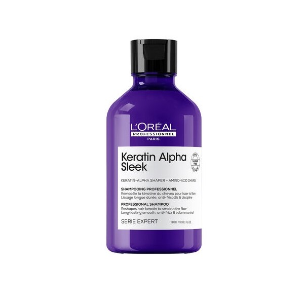 L'Oréal Professionnel Keratin Alpha Sleek Shampoo Senza Solfati Anticrespo 300 ml