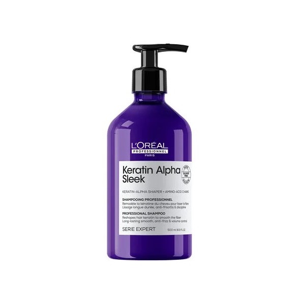L'Oréal Professionnel Keratin Alpha Sleek Shampoo Senza Solfati Anticrespo 500 ml