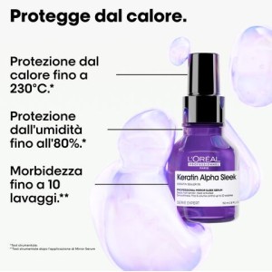 L'Oréal Professionnel Keratin Alpha Sleek Serum 50 ml Siero Anticrespo Termoprotettore 2