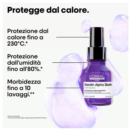 L'Oréal Professionnel Keratin Alpha Sleek Serum 50 ml Siero Anticrespo Termoprotettore