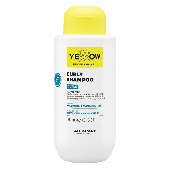 Yellow Professional Curly Shampoo 500 ml – Shampoo Idratante Senza Solfati per Capelli Ricci e Mossi