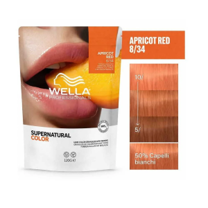 Wella Professionals Supernatural Color 8/34 Apricot Red 120 g colorazione semipermanente biondo ramato dorato