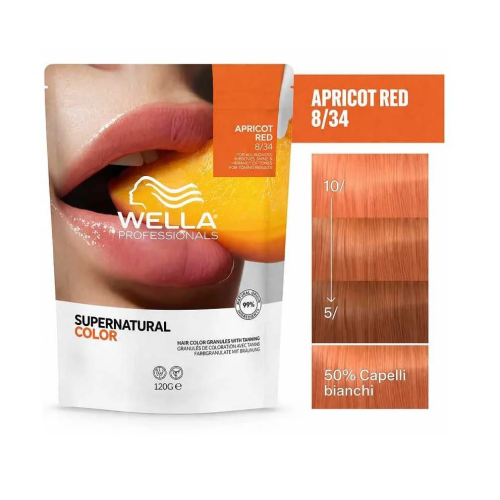 Wella Professionals Supernatural Color 8/34 Apricot Red 120 g colorazione semipermanente biondo ramato dorato