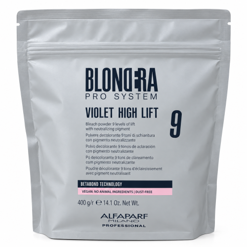Alfaparf Blondera Pro System Violet High Lift 9 Polvere Decolorante Viola 400 g fino a 9 Toni di Schiaritura