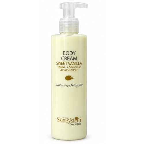 SkinSystem Body Cream Sweet Vanilla 250 ml crema corpo idratante e nutriente alla vaniglia