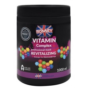 Maschera Rivitalizzante per Capelli Sottili e Deboli Vitamin Complex 1000ml RONNEY